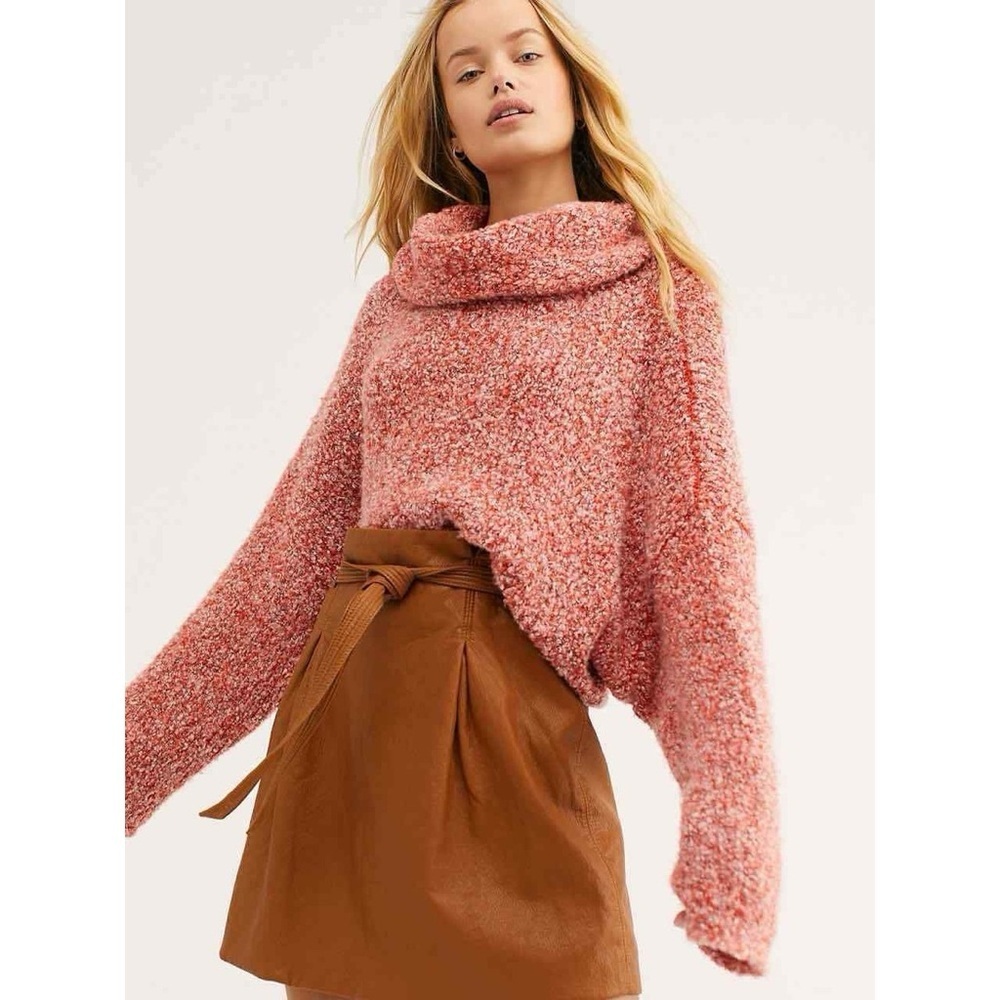 Free People BFF Cowl Neck Drop Sleeve Women’s Slouchy Oversized Sweater Sz XS